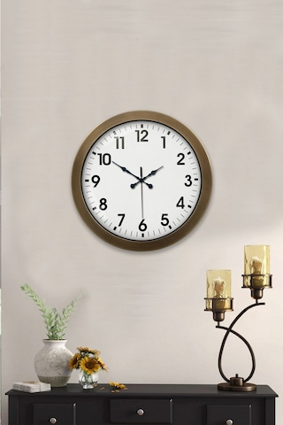 36 Cm Eskitme Metal Standart Duvar Saati