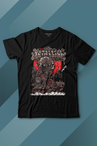 Kendim Seçtim Metallica New Yeni 2k Rock Metal Music Kırk James Lars Robert Baskılı Tişört Çocuk T-shirt 001