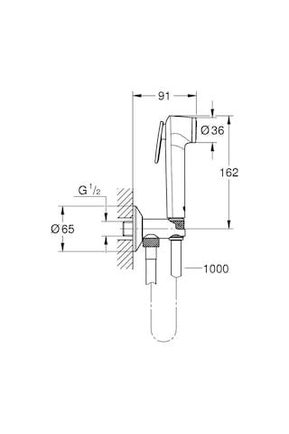 Grohe Tempesta-f Taharet Sprey Takımı - 26358000 Krom