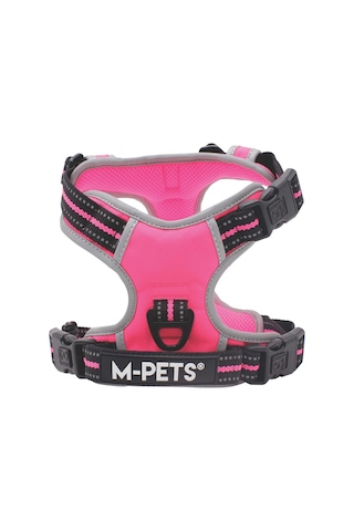 M-pets Hıkıng Reflektörlü Soft Sırt Tasması Pınk Xl