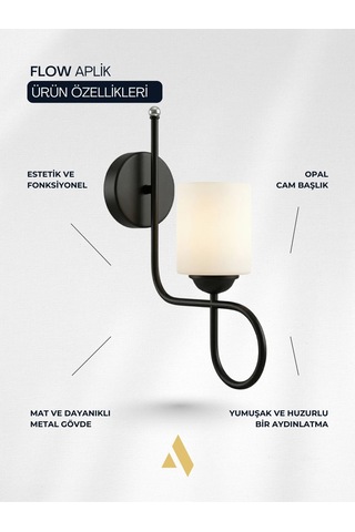 Flow Duvar Apliği Modern Klasik Tarzda Opal Ve Bal Camlı Işıltı Beyaz