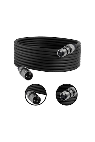 Midex Mxl-10m-bk Kaliteli Xlr To Xlr 10 Mt. Mikrofon Kablosu