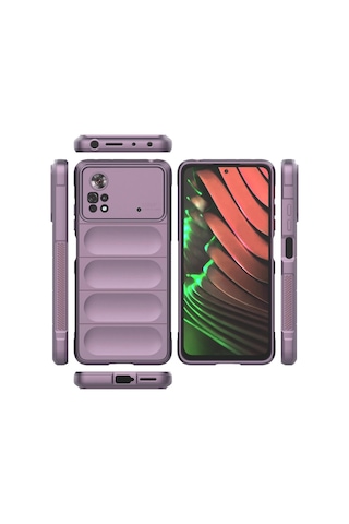 Newface Xiaomi Poco X4 Pro 5g Kılıf Optimum Silikon Glblseme - 70 - Mor