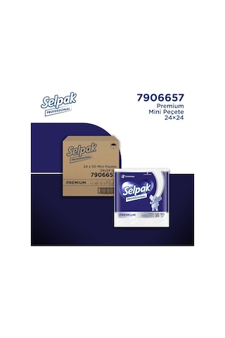 Selpak Professional Premium 24x24 Cm 50'li Mini Peçete X 24 Adet