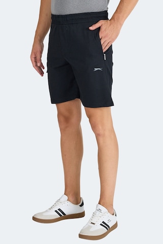 Slazenger Neck I Erkek Fermuar Cepli Siyah Şort Siyah