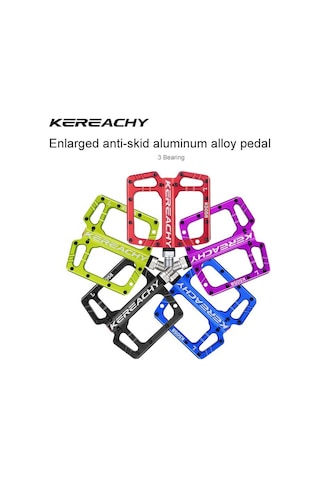 Kereachy 3 Rulmanlı Ultralight Alüminyum Alaşımlı Mtb Bmx Geniş Platform Bisiklet Pedalı Yeşil