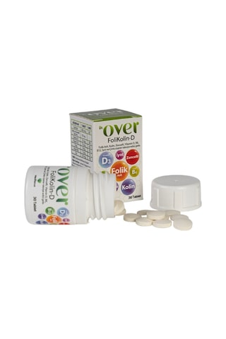 Dr. Over FoliKolin-D Gıda Takviyesi 3 x 30 Tablet