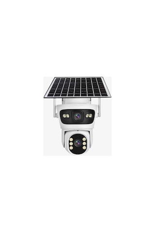Baff Sım-5700 6mp 4g Solar Güneş Panelli Sım Kartlı Güvenlik Kamerası - Icsee Çift Lensli Ptz Akıllı Gece Görüşlü Dış Mekan
