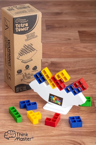 Tetra Kule Denge Oyuncağı Eğitici Kutu Oyuncak Tetris Kule Tetra