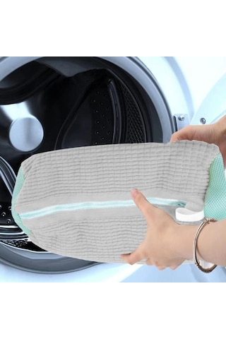 Mavi Deluvo Ayakkabı Yıkama Torbası Paslanmaz Fermuarlı Çok Yönlü Ayakkabı Yıkama Makinesi Çantası Yeniden Çamaşır Filesi 55927633