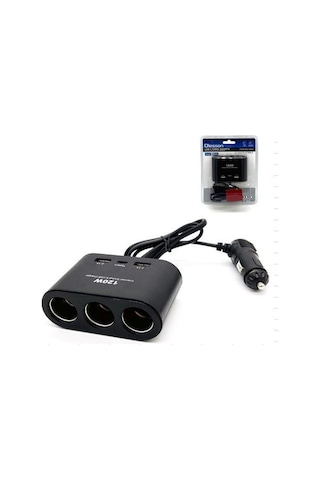 Ayt Olesson 1653 12-24v 3lü Çift Usb Type-c 100w 70 Cm Kablolu Araç Oto Tır Çakmak Çoklayıcı Çakmaklık Çoğaltıcı