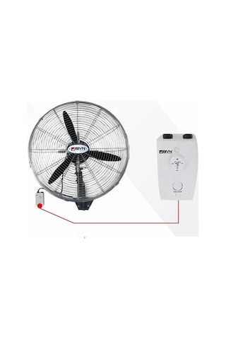 Bahçıvan Bsv-d 600 60cm Siyah 3 Kanatlı Sanayi Tipi Duvar Vantilatörü