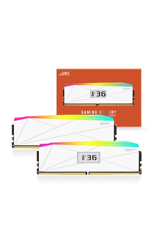V-color Manta Xfinity+ Oled Argb Ddr5 32gb 2x16gb 6400mhz Cl32 Yerleşik Oled Ekran Intel Xmp Beyaz