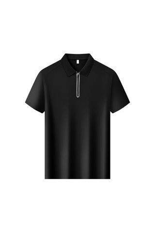 New Performance Premium Polo T-shirt 87.4% Nylon 12.6% Spandex Siyah