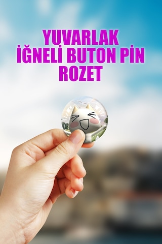 Toro Cat Rozet Çanta Süsü Rozet İğneli Buton Rozet Seti 1 Adet Tekli