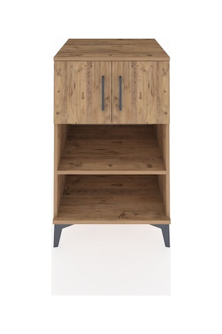 Kronos Komodin 2 Raflı 2 Kapaklı 60x59x96 Çam-çam Atlas Çam