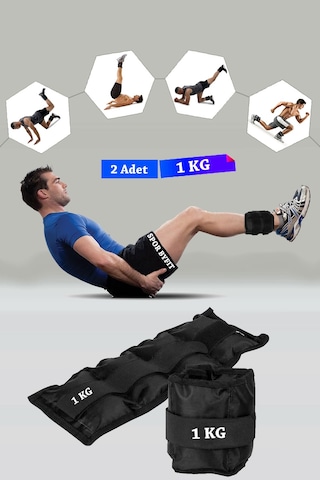1 Kg Siyah Deluxe Comfort El Ayak Ağırlığı Siyah