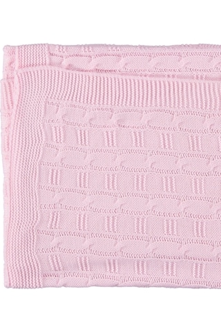 El Örgüsü Triko Bebek Battaniyesi Örgü Yumuşaklığı Şık Uyku Örtüs Pembe