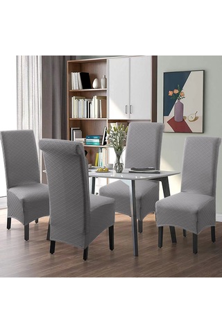 Geeroyoo Kahverengi Çerçeveli Yüksek Belli Sandalye Kılıfı - Su Geçirmez, Esnek, Toplu Satış - Otel Ve Banket İçin Dayanıklı Koruyucu Örtü DiğER