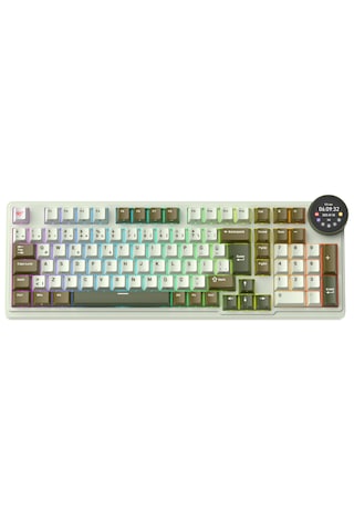 Havit Gamenote Kb923l Pro Tri-mode Kablosuz Mekanik Rgb Oyuncu Klavyesi Lcd Ekranlı