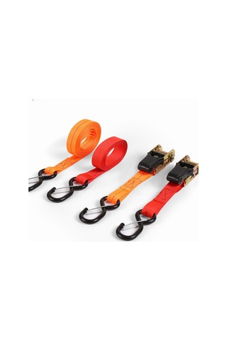 Geekyou Turuncu 3 Metreli Poliester Kancalı Ratchli Taşıma İlişkilat Bandı - 0.8t Yük Kapasitesi, Çok Amaçlı Yük Sabitleyici