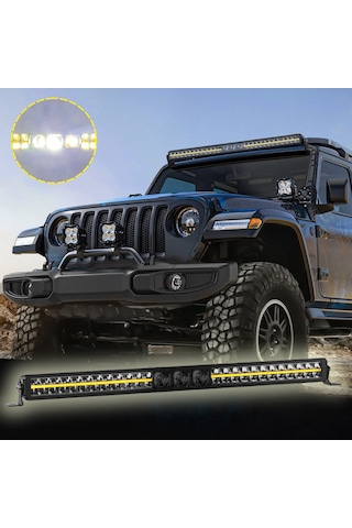 Off-road Premium Tavan Led Bar 105 Cm Beyaz Işık Projektör Drl Gündüz Led Metal Gövde 12-24v