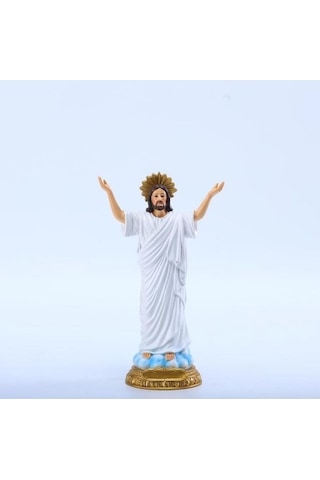 Novahub 8 İnç Alleluia O Yükseldi Reçine İsa Mesih Heykeli, Diriliş Heykelciği, Hristiyan Ev Dekorasyonu, Aziz Heykeli, Dini Sanat 1pcs