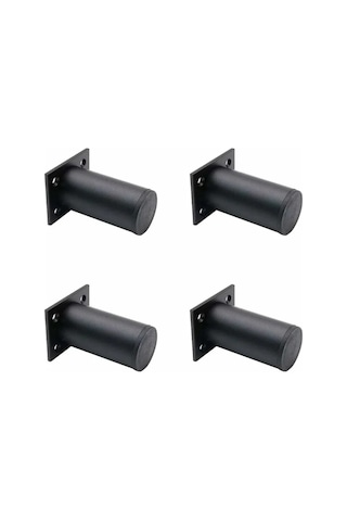 Siyah 4 Mat Mobilya Ayağı, 80 Mm Alüminyum, Tv Sehpası Ayakları, P Diğer