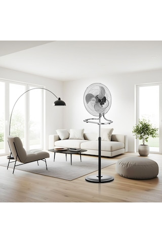 Marsstar Ms-18 Asil 18'' Sanayi Tipi Vantilatör 90w Güçlü Motor, 3in1 Ayaklı Duvar Yer Tipi Kullanım