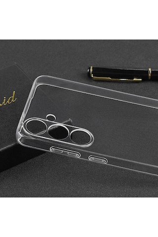 Noktaks - Samsung Galaxy S24 Plus Uyumlu - Kılıf Şeffaf Soft Slim Fitt Süper Silikon Kapak - Şeffaf