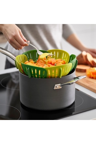 Joseph Joseph 45030 Bloom Katlanır Buharda Pişirme Sepeti, Yeşil