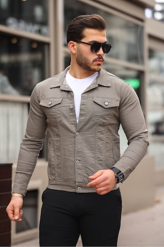 Koyu Bej Erkek Kot Ceket Bej
