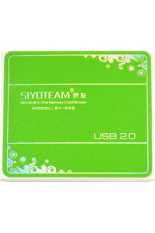 Ekılıf - Kart Okuyucu Siyoteam 5 İn 1 Kart Okuyucu - Yeşil - T11630 Yeşil