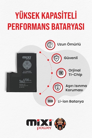 Apple Uyumlu iPhone 14 Pro Max Yüksek Kapasiteli Batarya, Pil Sağlığı Yüzdesi Gösterir,