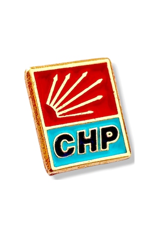 Yörük Tasarım Türk Bayrağı & Chp 3 Adet Yaka Rozeti 2chp,1tütk Bayrağı Çok Renkli