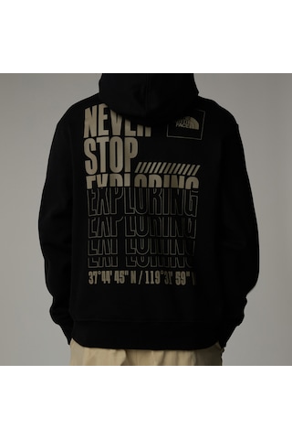 The North Face Coordinates Relaxed Erkek Kapüşonlu Sweatshirt-32313 siyah