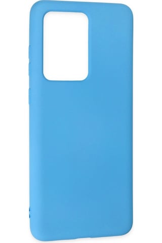 Samsung Uyumlu Galaxy S20 Ultra Kılıf Nano İçi Kadife Silikon Mavi\