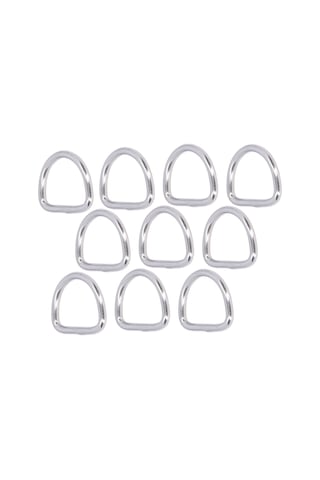 Vkemall Deniz Ve Endüstriyel Donanım 316 Paslanmaz Çelik D-ring 4mm - 30x22mm Yüksek Pürüzsüz, Kırılmaz, 10 Adet Paket