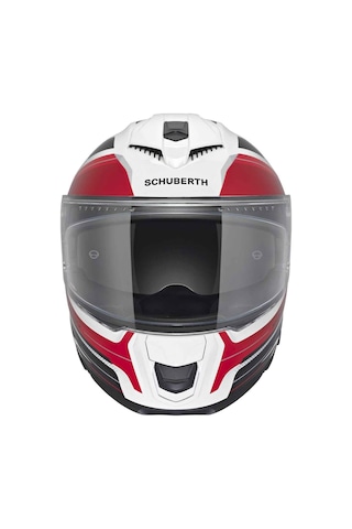 Schuberth S3 Apex White Kapalı Kask Siyah - Beyaz - Kırmızı