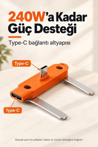 Masaüstü Type-c Telefon Tablet Şarj Standı 240w