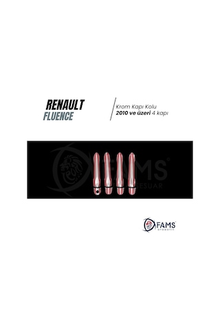 Famsotomotiv Renault Fluence Krom Kapı Kolu 4 Kapı 2010 Üzeri P. Çelik