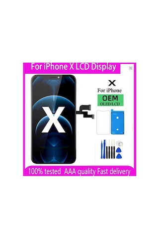 Apple iPhone Uyumlu X A Kalite Ön Lcd Ekran Dokunmatik Sıvı Bandı Kırılmaz Tamir Seti Set