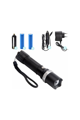 Profesyonel Şarjlı El Feneri Uzun Menzilli Şarjlı Zoomlu Süper Gü Çok Renkli