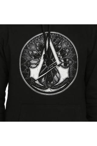 Bant Giyim - Assassin'S Creed Siyah Kapşonlu Erkek Sweatshirt