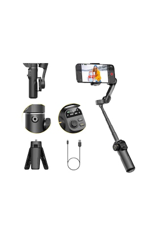 3 Eksen Telefon Gimbal Stabilizer Video Sabitleyici Vlog Çekim Aparatı