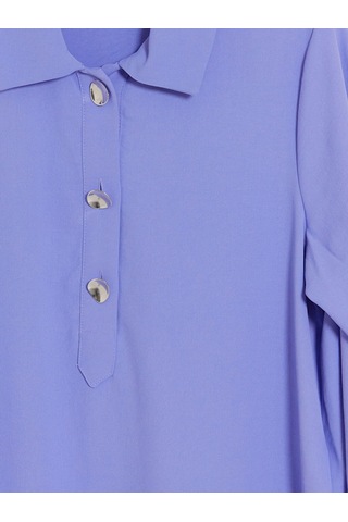 Lcw Everyday Lila Polo Yaka Armürlü Kadın Tunik