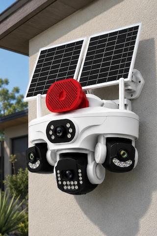 O-kam Pro Ok-337premıum 12mp 4g Sim Kartlı Solar Güvenlik Kamerası Dış Mekan Gece Görüşlü Akıllı Kam