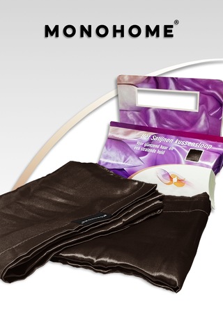 Güzellik Yastığı %100 Ipek Saten 2 Adet Luxury Yastık Kılıfı Kahv