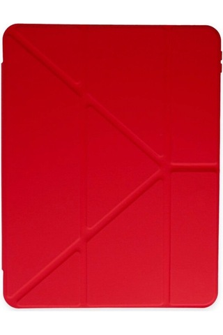 iPad Uyumlu Pro 12.9 2021 Kılıf Kalemlikli Mars Tablet Kılıfı - Kırmızı - Yluh-855099