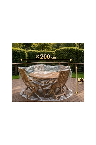 En Çok Tercih Edilen Şeffaf Bahçe Mobilyası Koruma Örtüsü,su Geçirmez,pvc Balkon,teras,masa Takımı Koruyucu Kılıf,200x100 Cm-yuvarlak Diğer